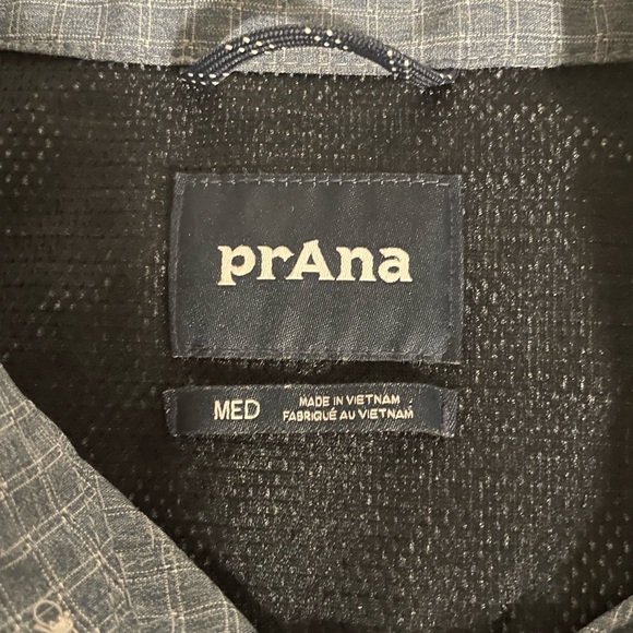 Prana Garvan Lightweight Wicking Athletic Button Down Short Sleeve Shirt Medium - Picture 6 of 6